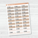 Listening Stitched Quarter Box Planner Stickers | Solid Color Labels | L-495