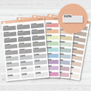 Reading Stitched Quarter Box Planner Stickers | Solid Color Labels | L-496