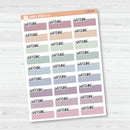 Watching Stitched Quarter Box Planner Stickers | Solid Color Labels | L-497