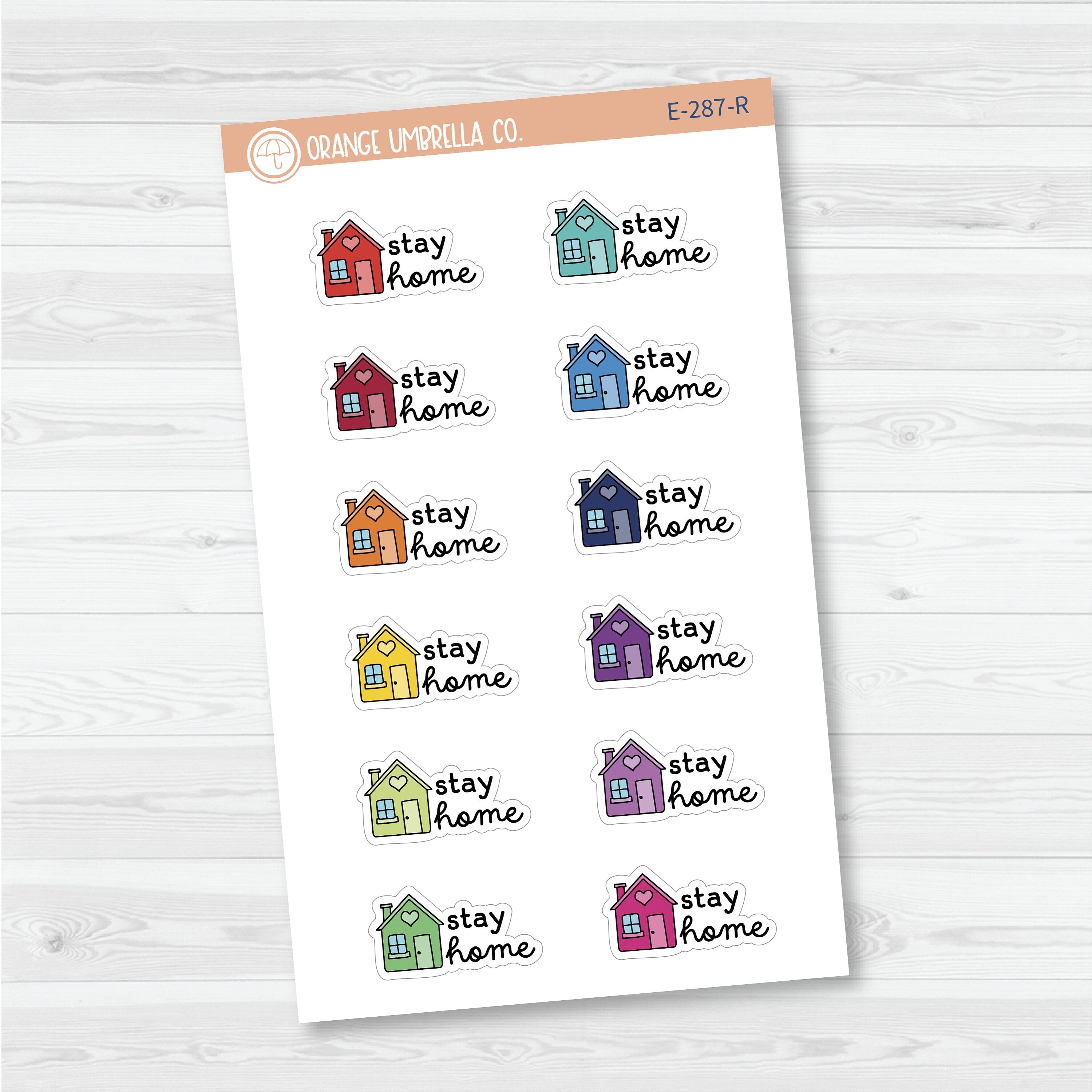 3/12-Stay Home Planner Stickers | F16 | E-287