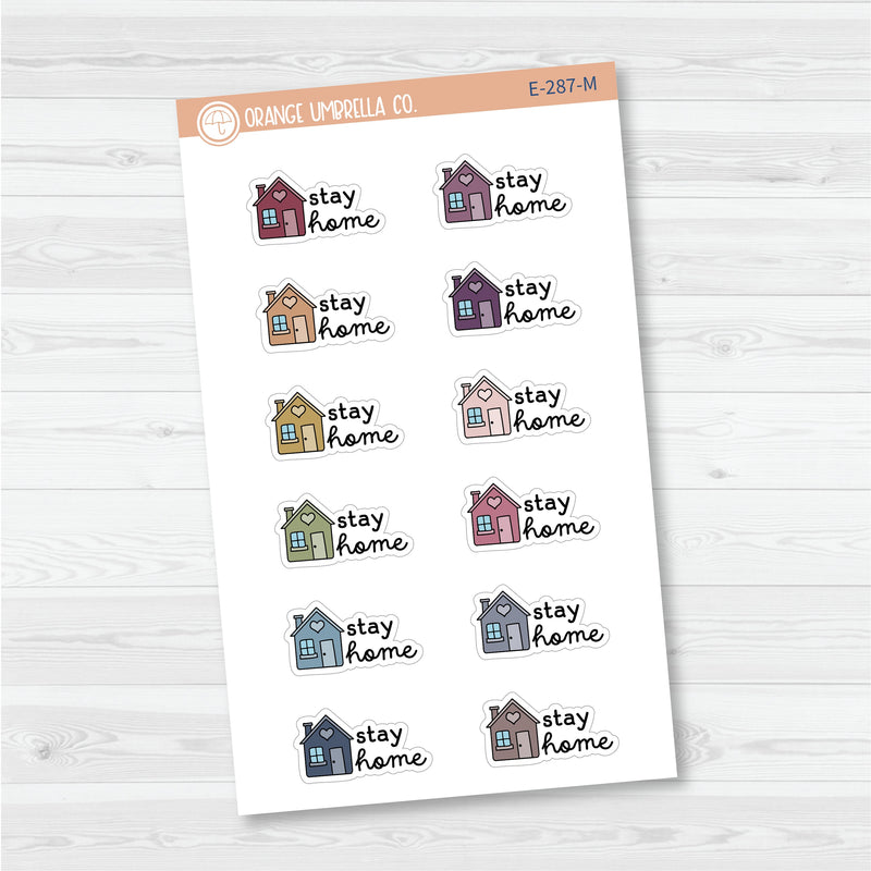3/12-Stay Home Planner Stickers | F16 | E-287