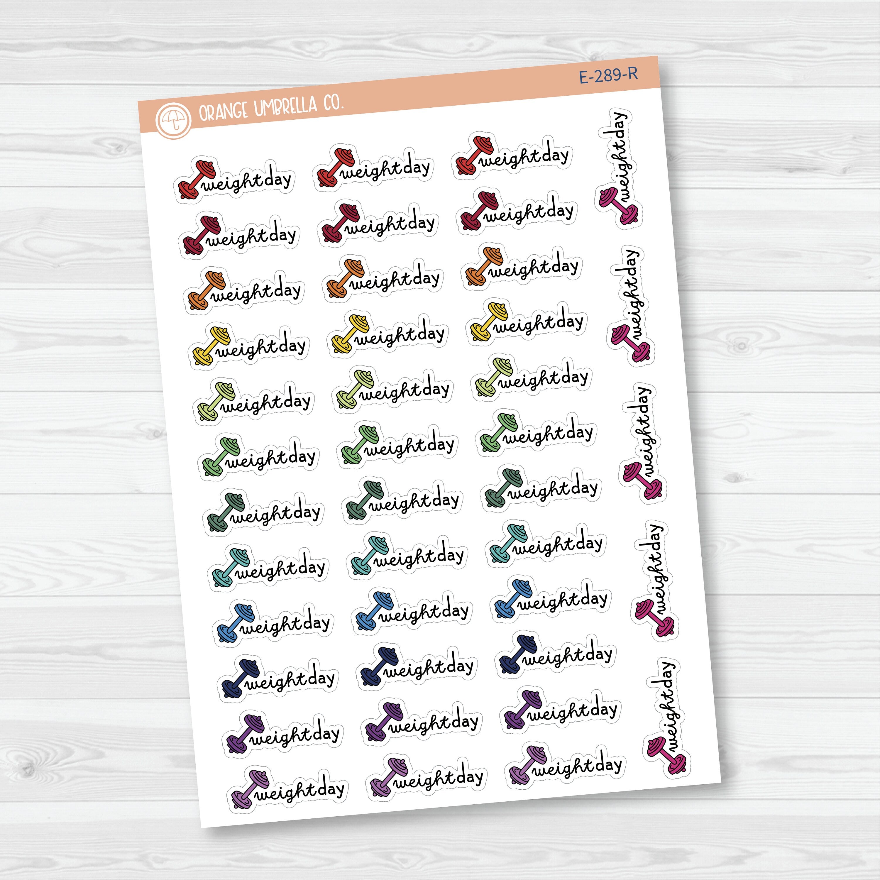 3/12-Weight Day Planner Stickers | F16 | E-289