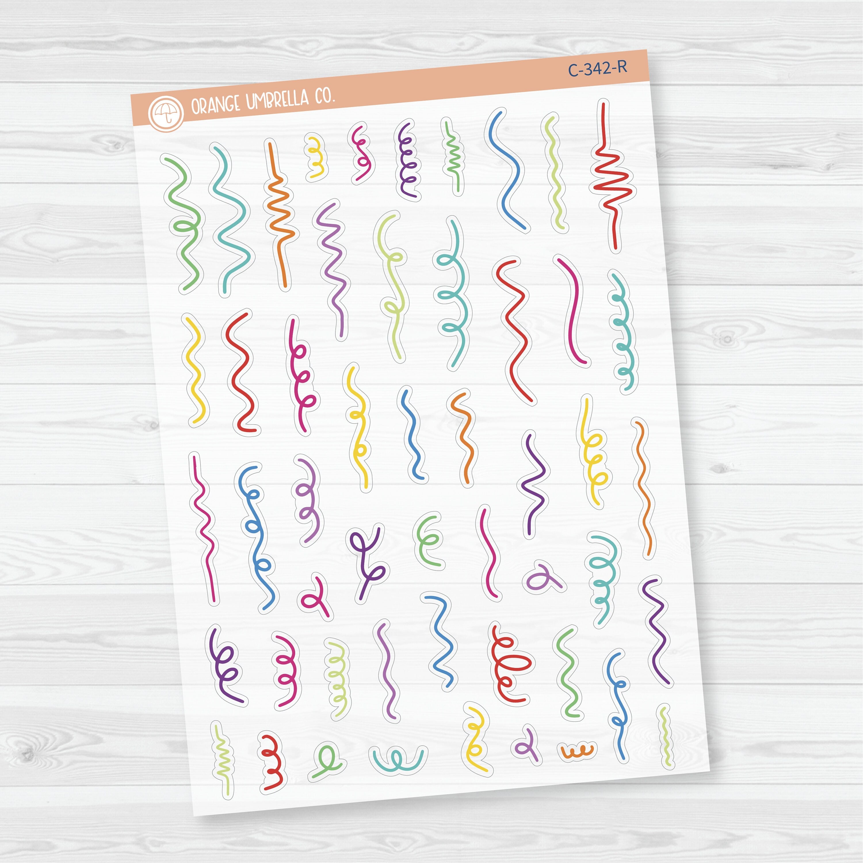 3/12- Hand Doodled Squiggles | Clear Matte | C-342-CM