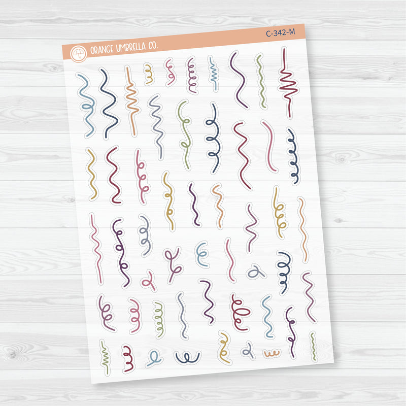 3/12- Hand Doodled Squiggles | Clear Matte | C-342-CM