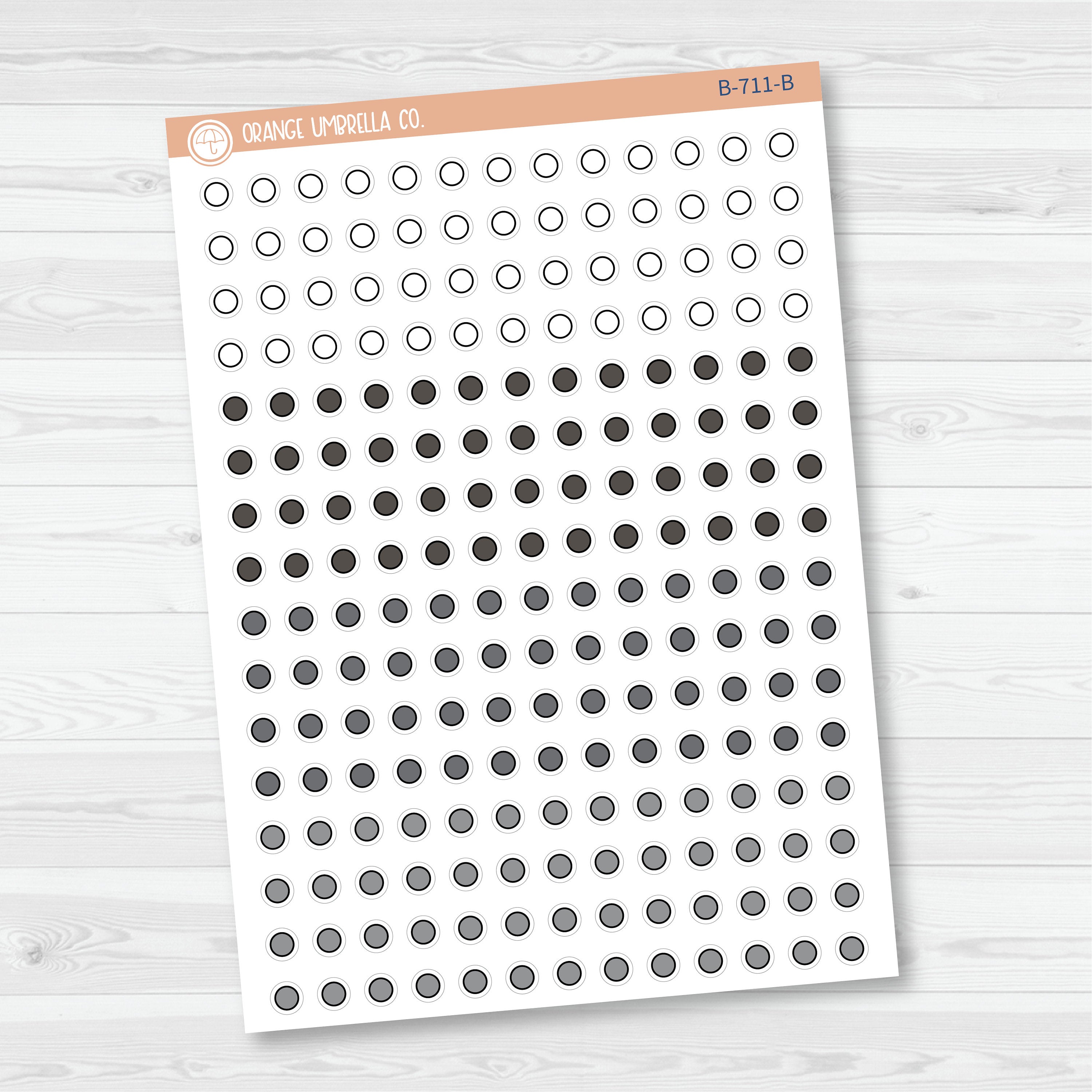 3/12-Tiny Circle Planner Stickers from Kits | B-711