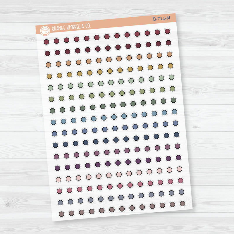 3/12-Tiny Circle Planner Stickers from Kits | Clear Matte | B-711-CM