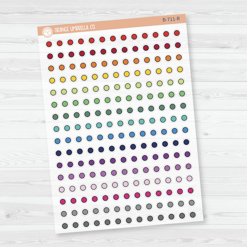 3/12-Tiny Circle Planner Stickers from Kits | Clear Matte | B-711-CM