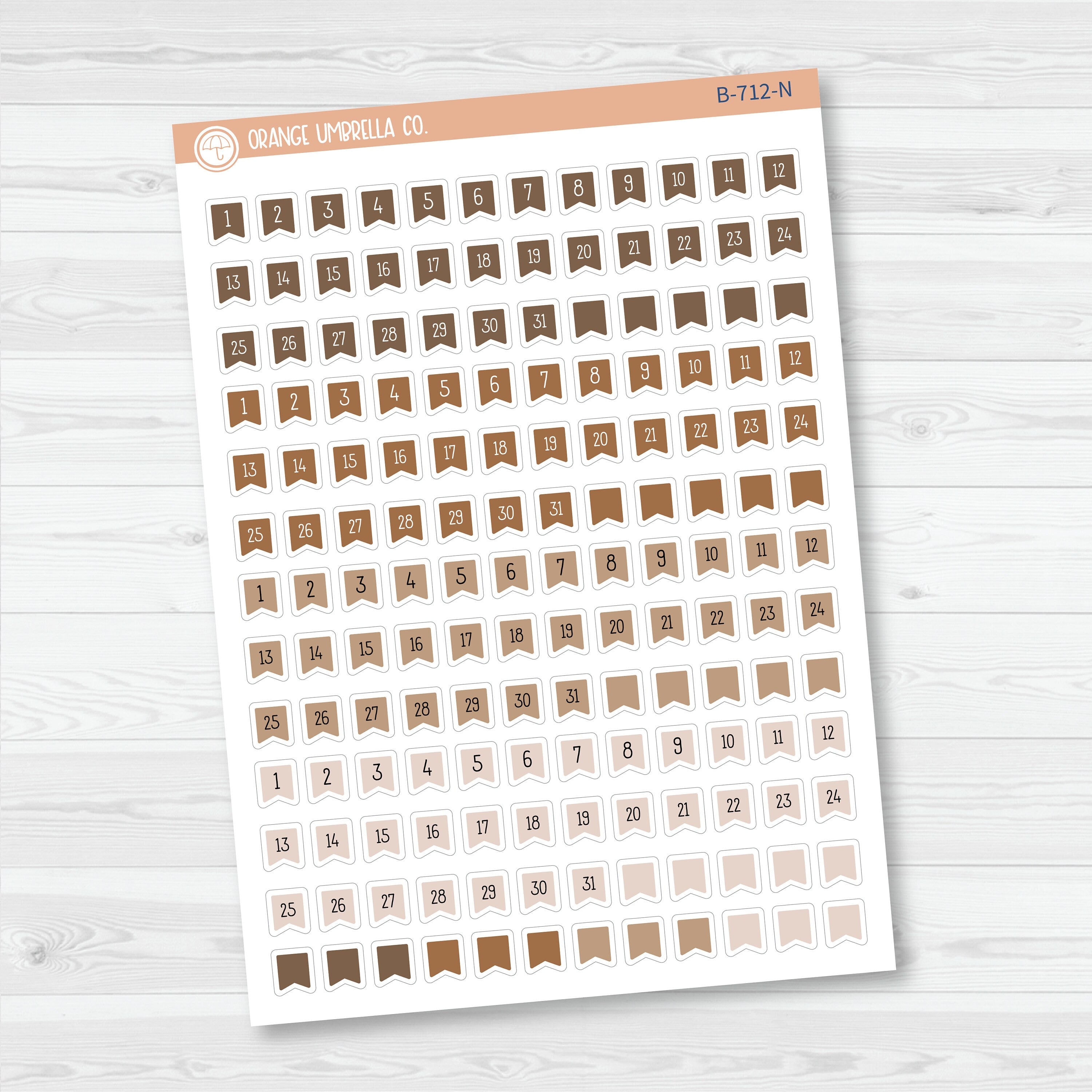 3/12-Flag Date Dots Planner Stickers | 4 Months Planner Stickers | B-712