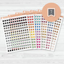3/12-Flag Date Dots Planner Stickers | Clear Matte | 4 Months Planner Stickers | B-712-CM