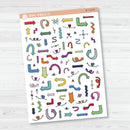 3/12-Hand Doodled Block Arrows Planner Stickers | Mixed Sheet | B-713