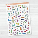 3/12-Hand Doodled Block Arrows Planner Stickers | Mixed Sheet | Clear Matte | B-713-CM