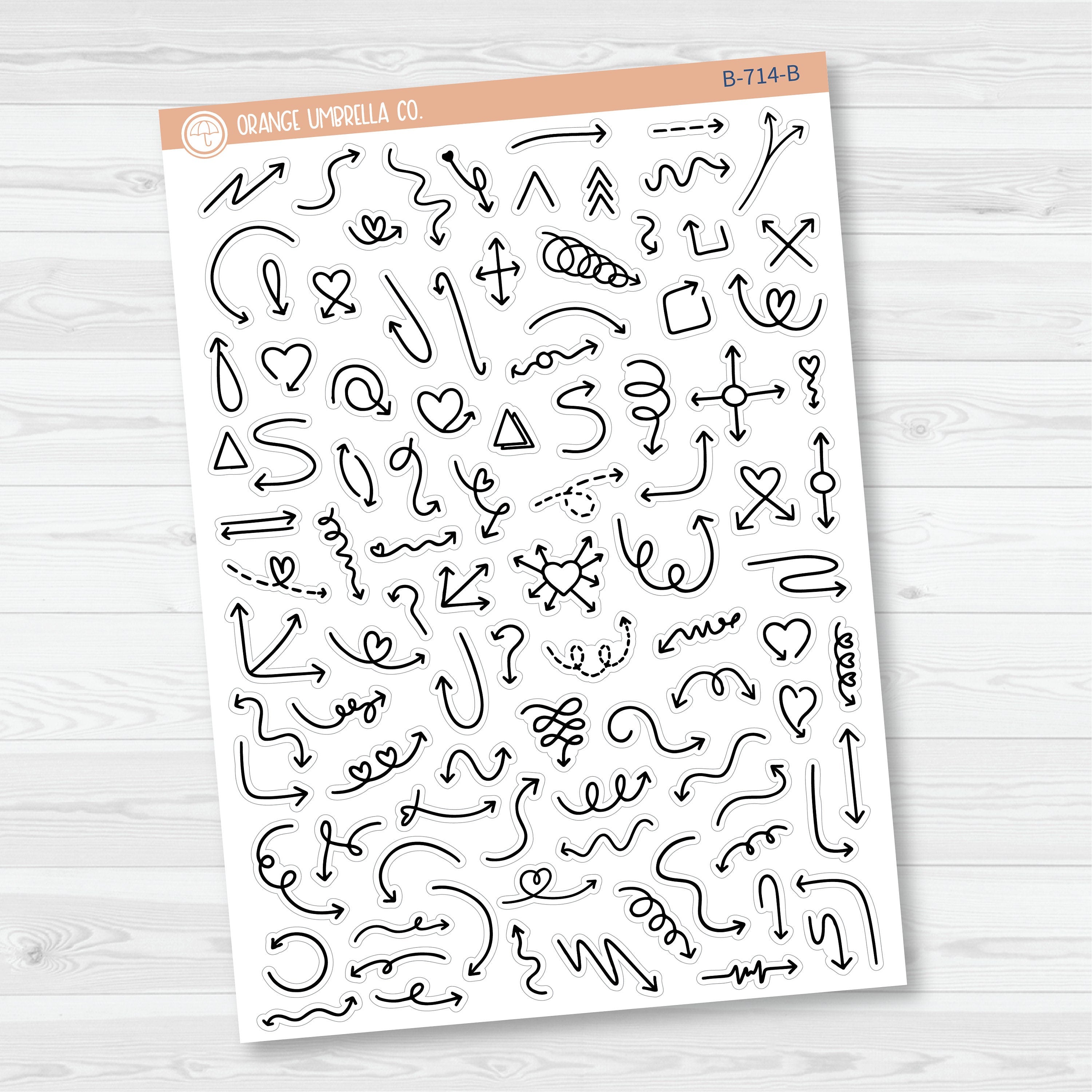 3/12-Hand Doodled Arrows | Mixed Sheet | B-714