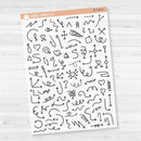 3/12-Hand Doodled Arrows | Mixed Sheet | Clear Matte | B-714-CM