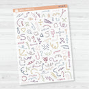 3/12-Hand Doodled Arrows | Mixed Sheet | Clear Matte | B-714-CM
