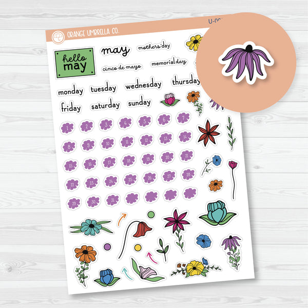 3/12-Build Your Own Journal Kit Planner Stickers | May l F16 | U-005