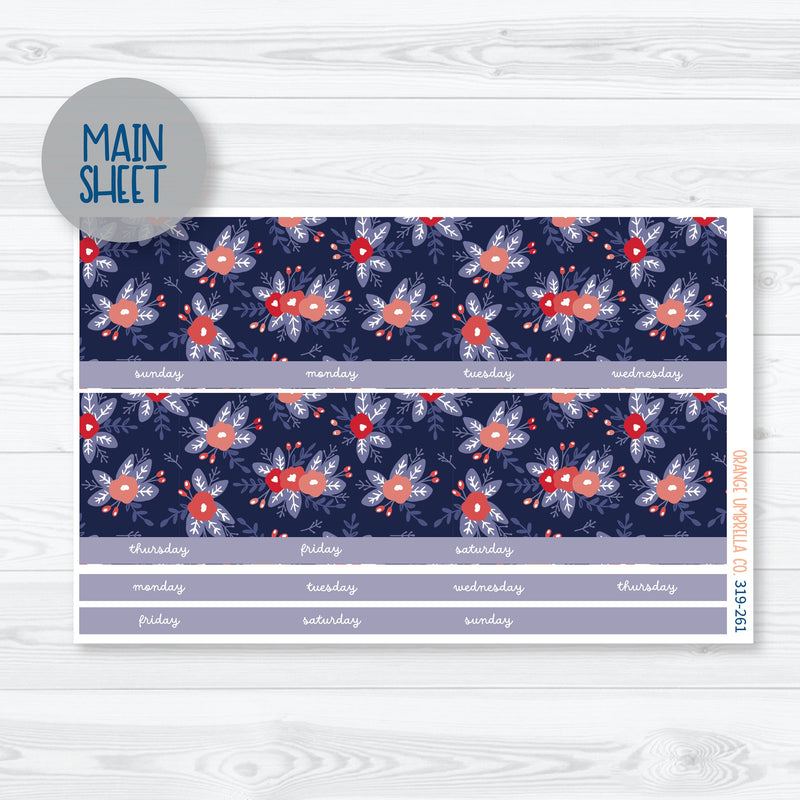 May Monthly Kit | 8.5 ECLP Monthly Planner Kit Stickers | Patriot | 319-261