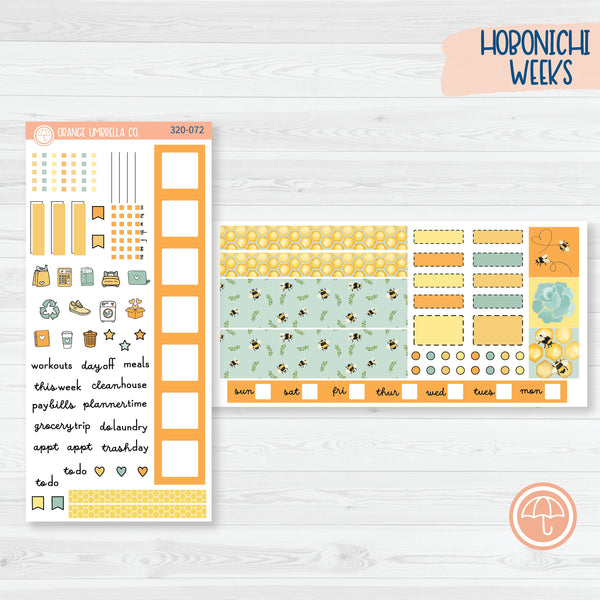Summer Bumblebee Kit | Hobonichi Weeks Planner Kit Stickers | Buzzed | 320-071