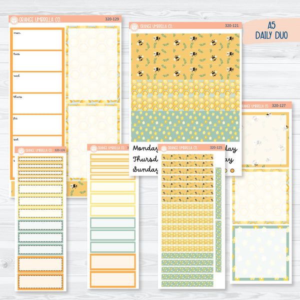Bumblebee Summer Kit | A5 Daily Duo Planner Kit Stickers | Buzzed | 320-121