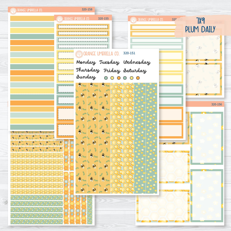 Summer Bee Kit | 7x9 Plum Daily Planner Kit Stickers | Buzzed | 320-151