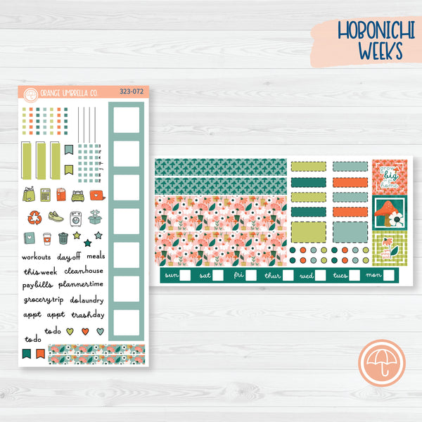 Floral Summer Kit | Hobonichi Weeks Planner Kit Stickers | Sprout | 323-071