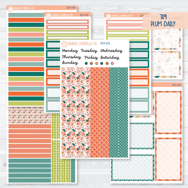 Summer Planner Kit | 7x9 Plum Daily Planner Kit Stickers | Sprout | 323-151