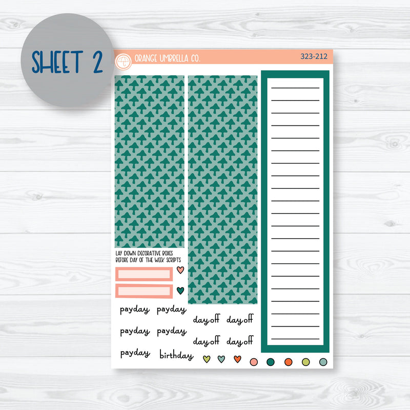 Summer Floral Monthly Kit | A5 Plum Monthly Planner Kit Stickers | Sprout | 323-211