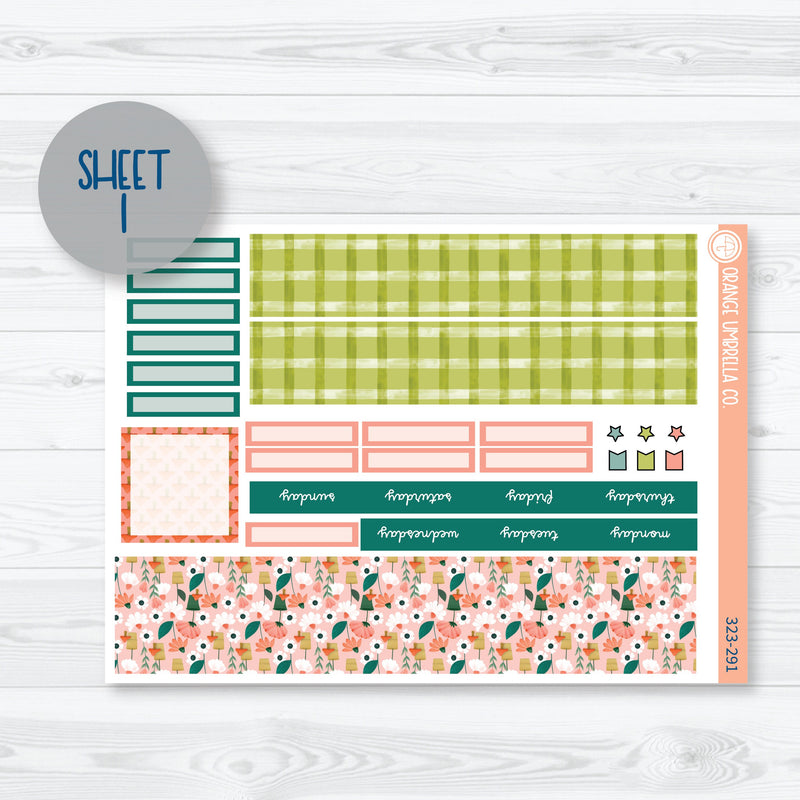 Summer Hobonichi Cousin Monthly Planner Kit Stickers | Sprout | 323-291