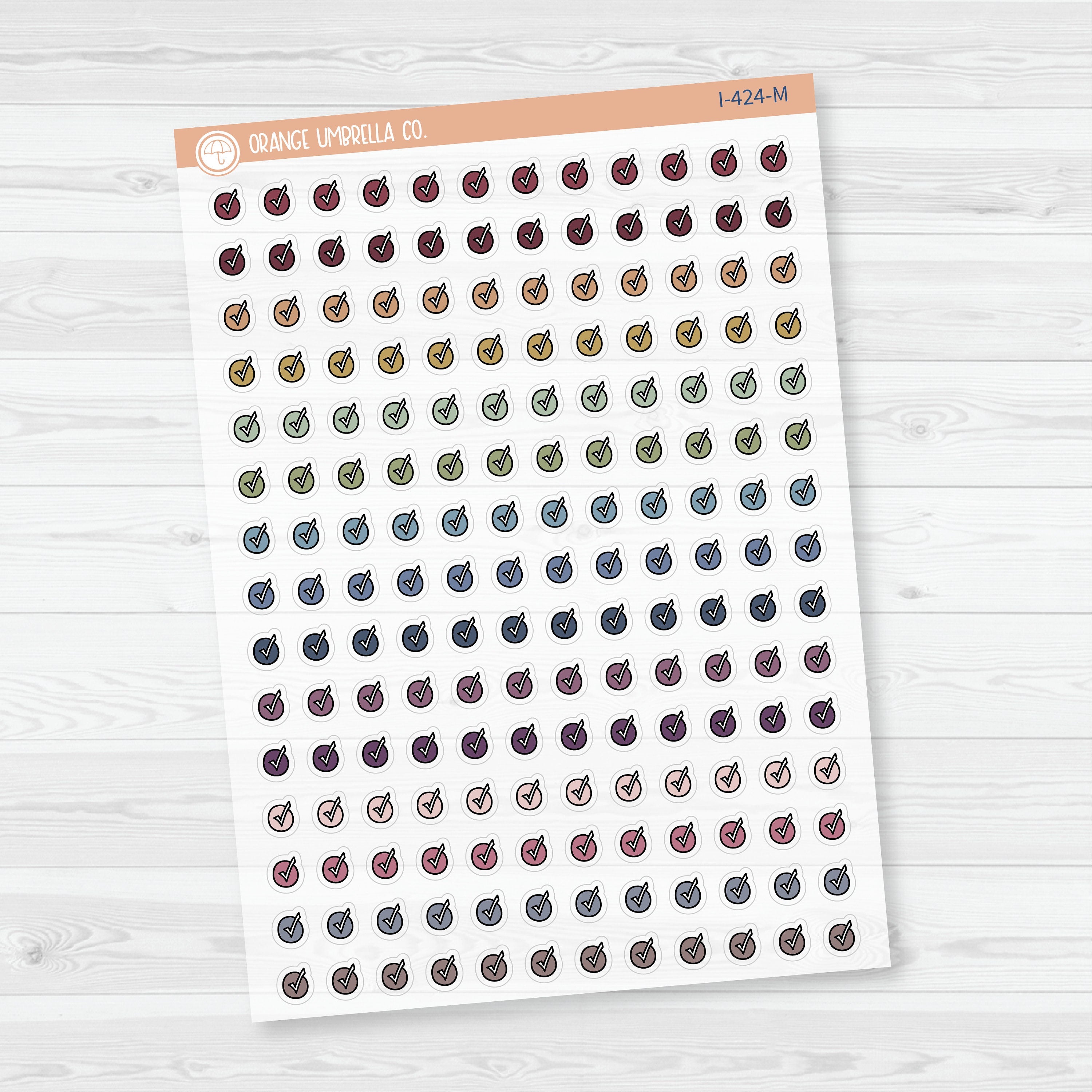 Checkmark Icon Planner Stickers | Clear MatteTo Do Lists Icons | I-424-CM