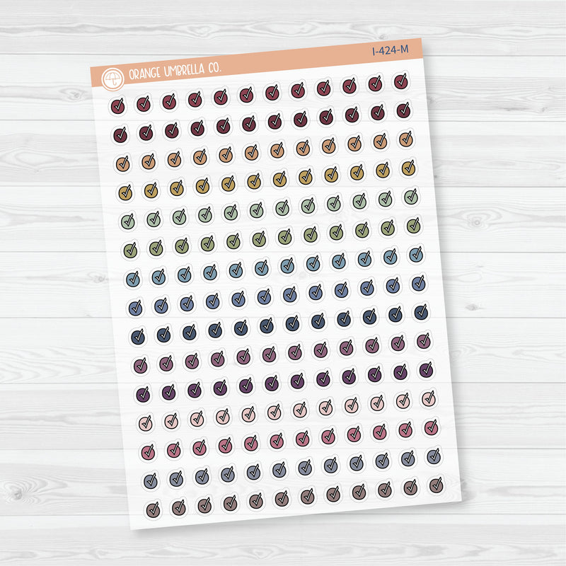 Checkmark Icon Planner Stickers | Clear MatteTo Do Lists Icons | I-424-CM