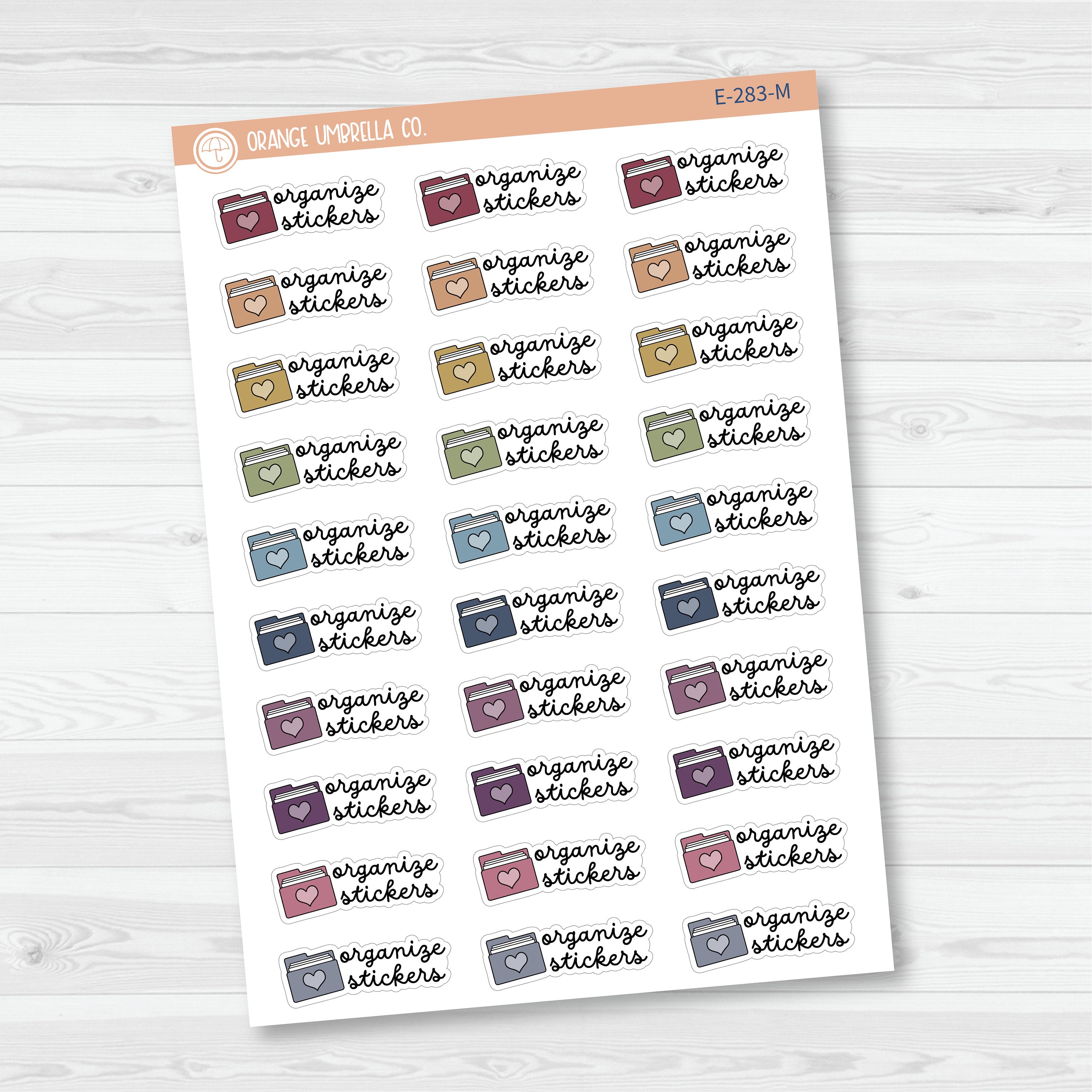 Organize Stickers Icon Script Planner Stickers | FC16| E-283