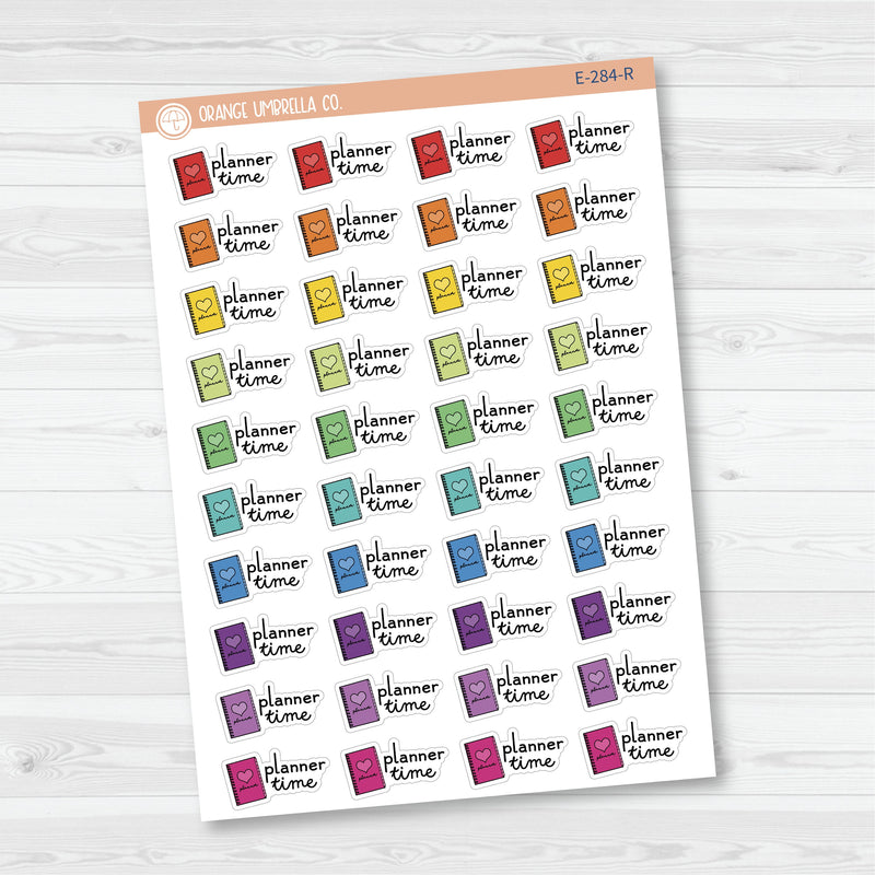 Planner Time Planner Stickers | Time To Plan Hand Doodled F16 | E-284