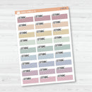 Listening Stitched Quarter Box Planner Stickers | Solid Color Labels | L-495