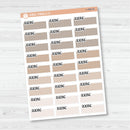 Reading Stitched Quarter Box Planner Stickers | Solid Color Labels | L-496