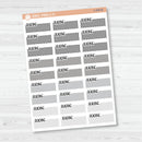 Reading Stitched Quarter Box Planner Stickers | Solid Color Labels | L-496