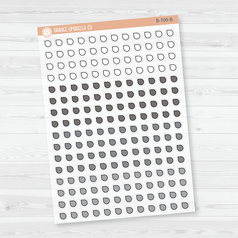 Tiny Tear Drop Flag Planner Stickers from Kits | Clear Matte | B-709-CM