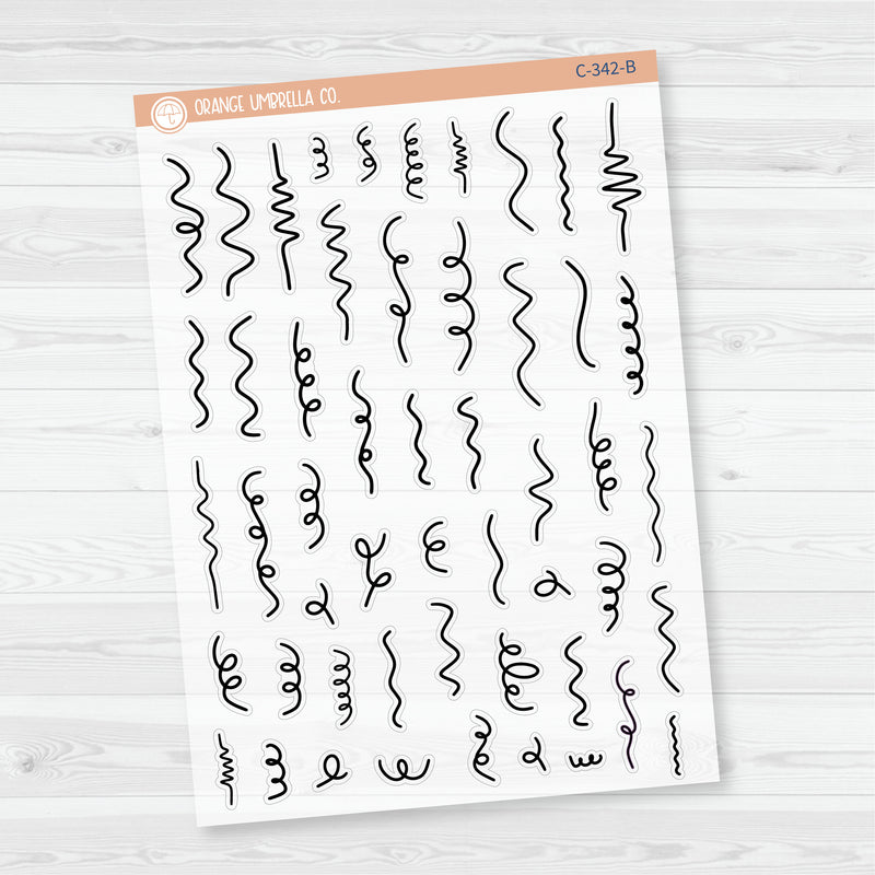 3/12- Hand Doodled Squiggles | Clear Matte | C-342-CM