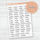 3/12- Days Of the Week Header Script Planner Stickers | Clear Matte | F7 | B-075-BCM