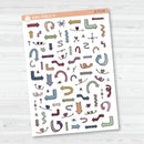 3/12-Hand Doodled Block Arrows Planner Stickers | Mixed Sheet | B-713