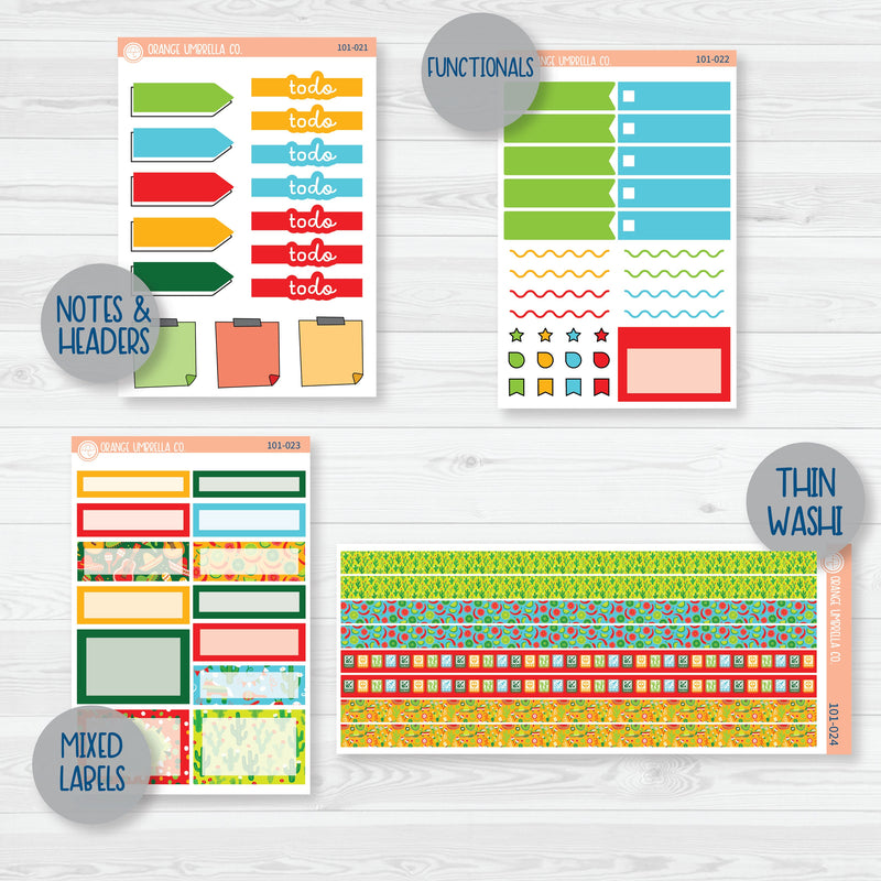 Cinco De Mayo | Weekly Add-On Planner Kit Stickers | Mariachi | 101-012