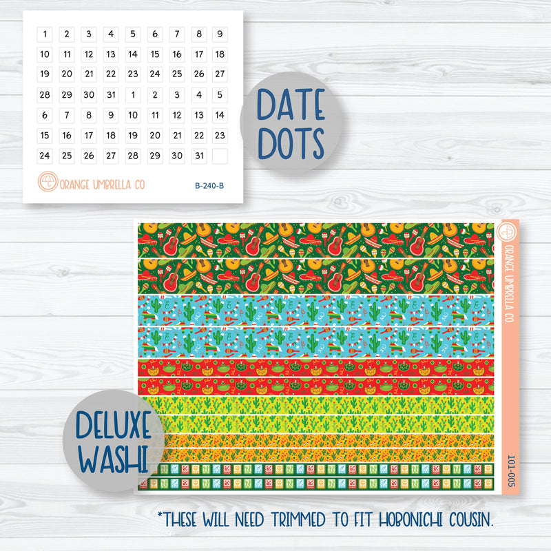Cinco De Mayo | Hobonichi Cousin Planner Kit Stickers | Mariachi | 101-051