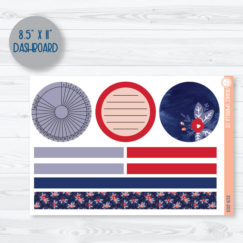 May Patriotic Kit | Plum Dashboards Planner Kit Stickers | Patriot | 319-201