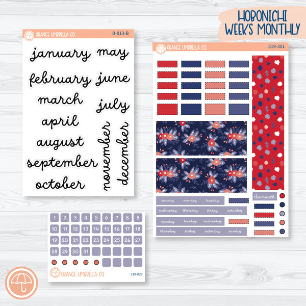May Memorial Day | Hobonichi Weeks Monthly Planner Kit Stickers | 319-301