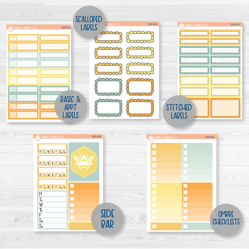 Bumble bee Spring & Summer Kit | Weekly Add-On Planner Kit Stickers | Buzzed | 320-012