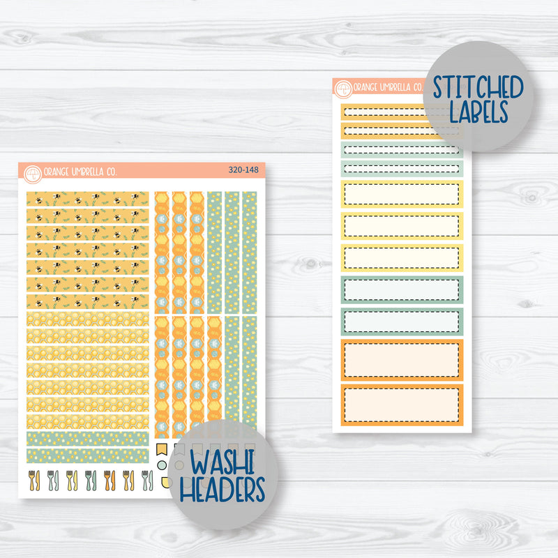 Summer Bumblebee | A5 Plum Daily Planner Kit Stickers | Buzzed | 320-141