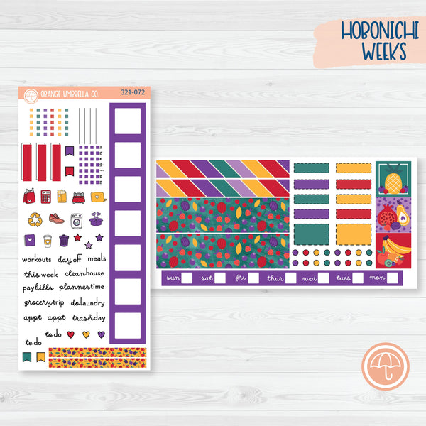 Summer Fruit Kit | Hobonichi Weeks Planner Kit Stickers | Jam Packed | 321-071