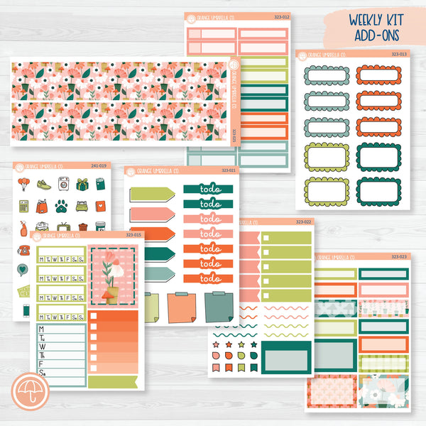 Garden Floral Kit | Weekly Add-On Planner Kit Stickers | Sprout | 323-012