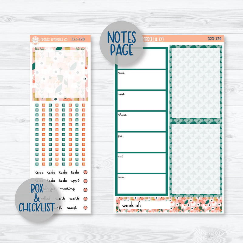 Summer Floral Kit | A5 Daily Duo Planner Kit Stickers | Sprout | 323-121