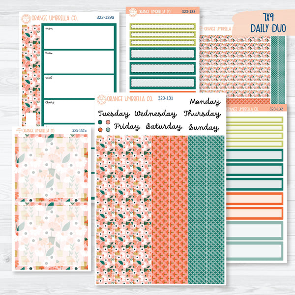 May Floral Planner Kit | 7x9 Daily Duo Planner Kit Stickers | Sprout | 323-131