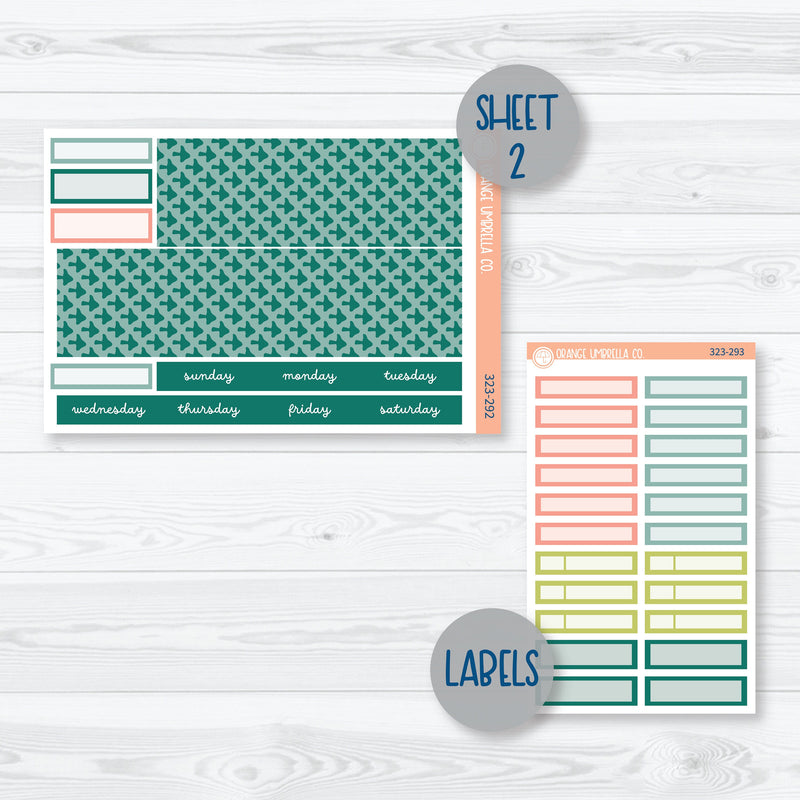 Summer Hobonichi Cousin Monthly Planner Kit Stickers | Sprout | 323-291