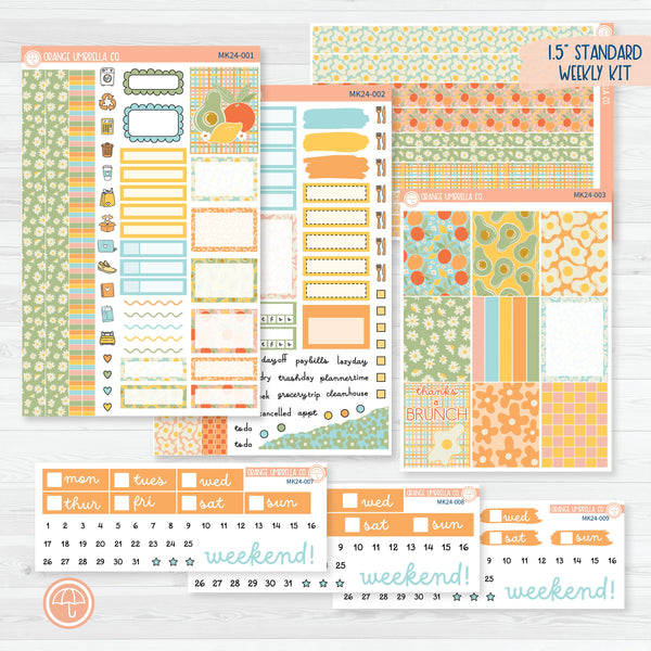 Brunch Breakfast Kit | Food Weekly Planner Kit Stickers | Sunnyside Up | MK24-001